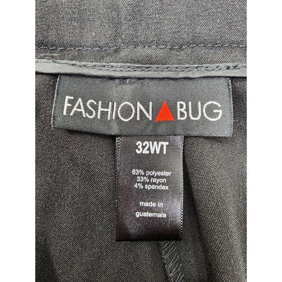 NEW Fashion Bug Moderately Curvy High Rise Straight Leg Pants Size 32WT Black - Picture 3 of 12